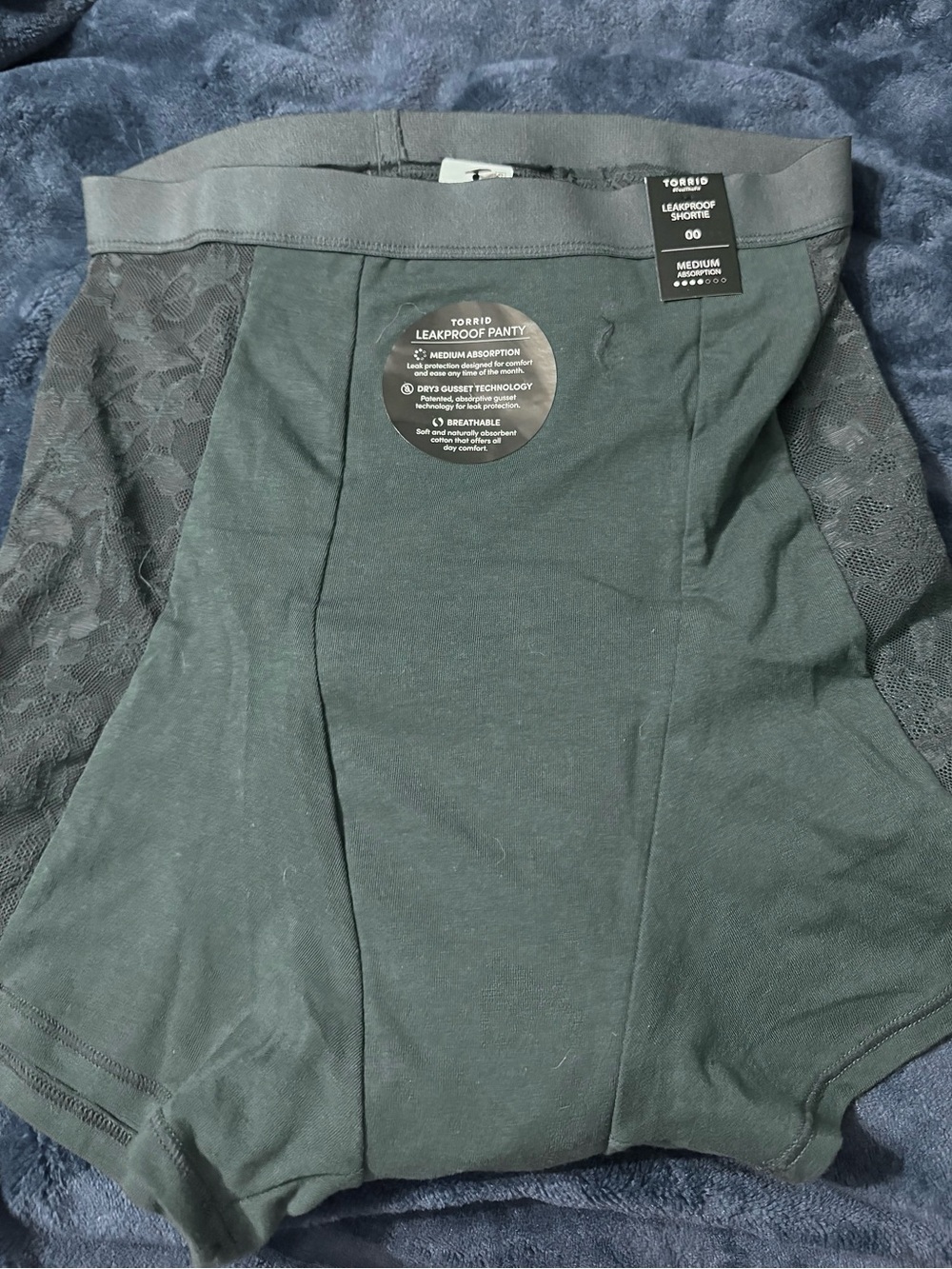 torrid Dark Green Leakproof Shortie - Medium Absorption